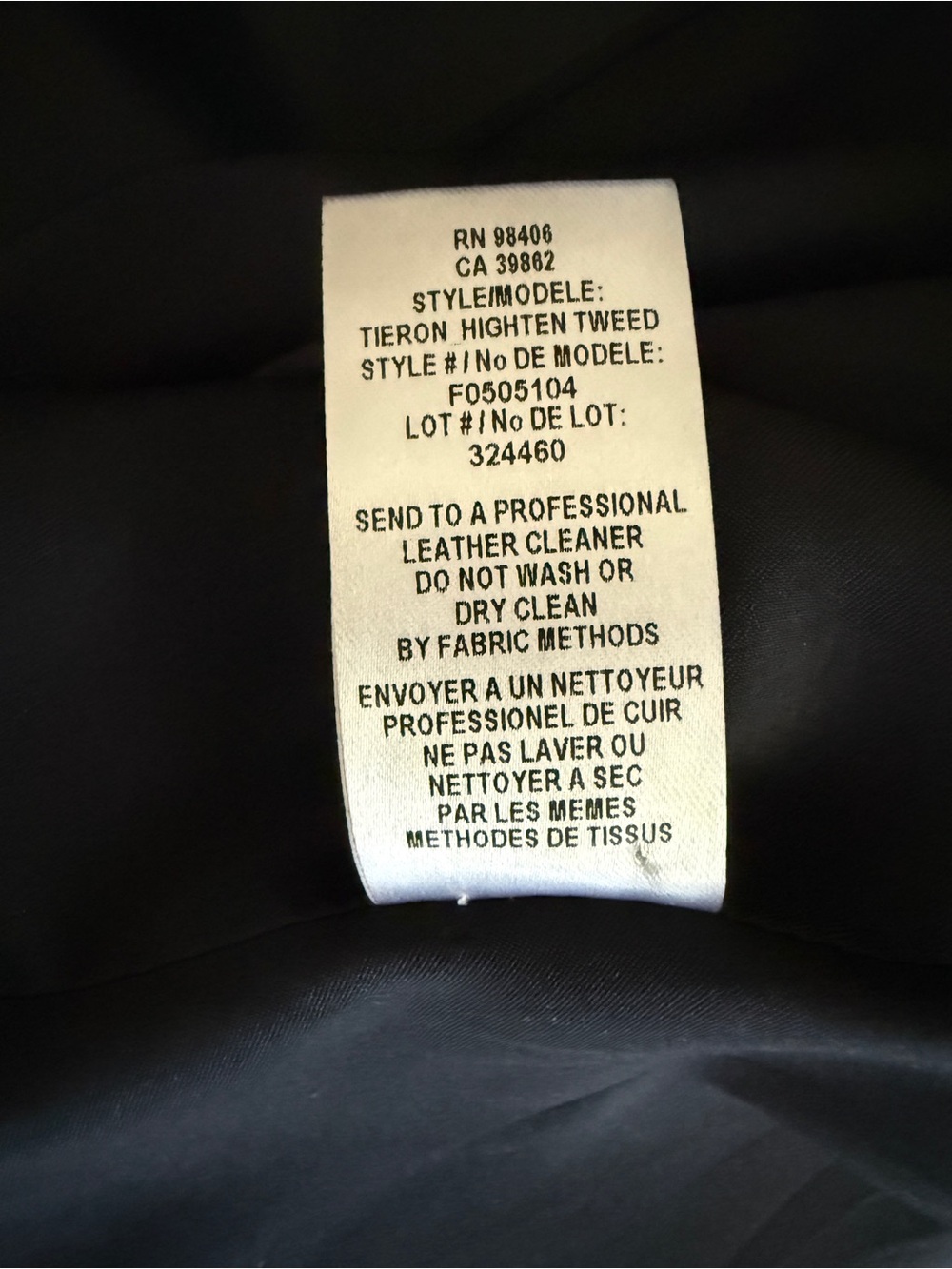 Theory leather / cotton jacket, size 4 - Picture 7 of 8